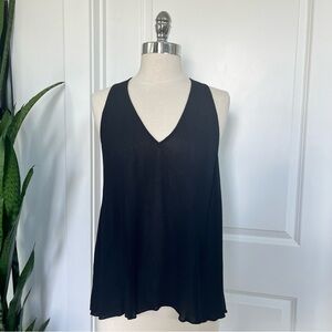 NWT BCBG Black V-neck Racerback Tank